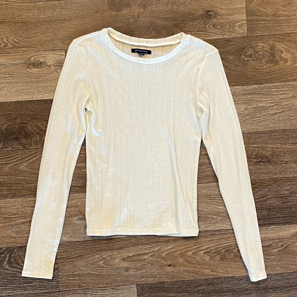 Cream colored long sleeve Tshirt
